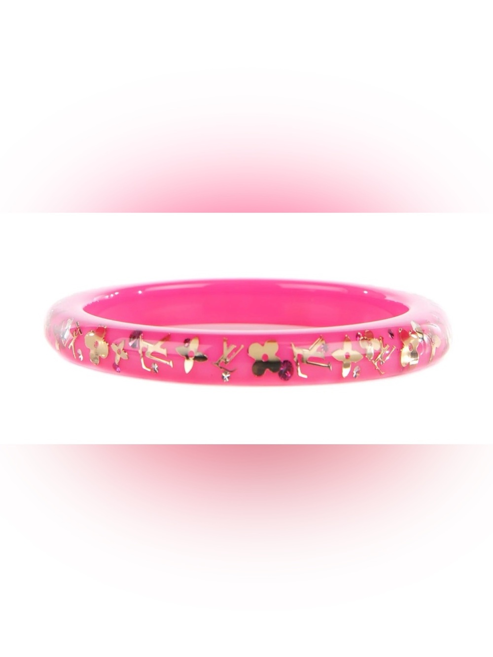 Louis Vuitton Resin Swarovski Medium Inclusion Bracelet PM Rose Pop